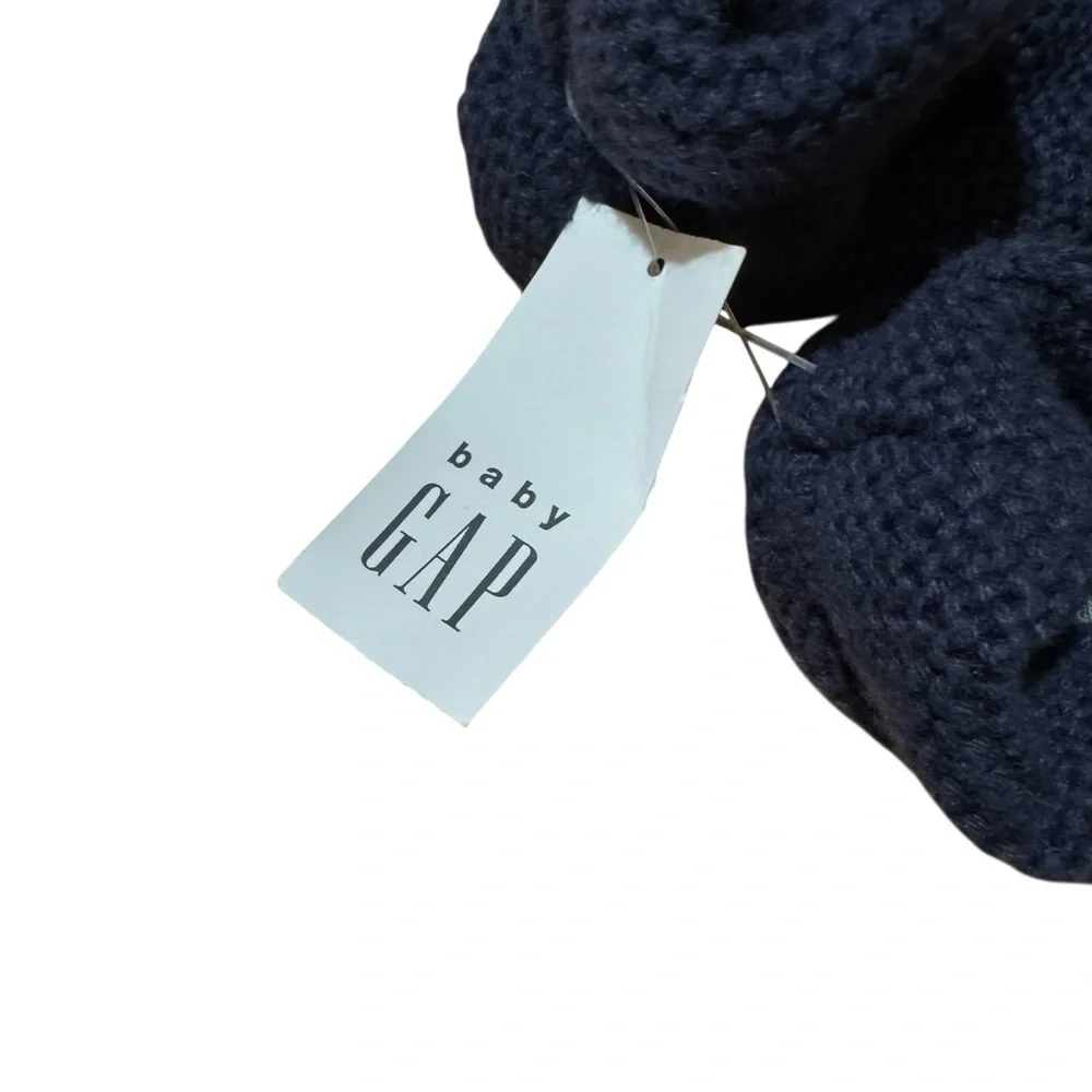 Baby Gap Navy Blue Knit Booties Socks Baby Boy size 3 6-12M NWT